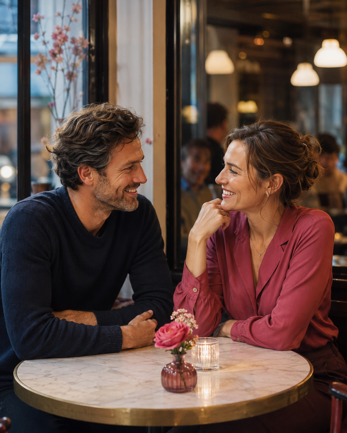 Un homme et une femme échangent lors d’une soirée Date-Love
