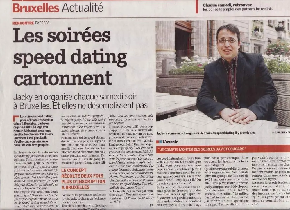 Article de La Capitale consacré aux speed-dating Date-Love
