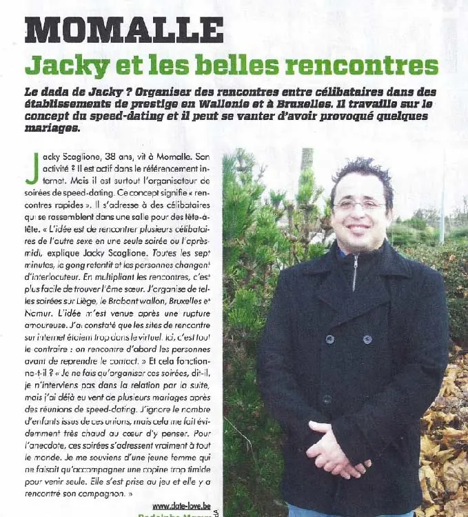 Article Proximag consacré aux speed-dating Date-Love